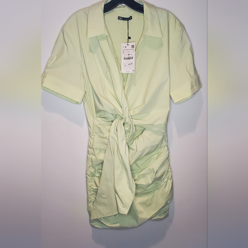 ZARA DRESS - size L - LIGHT GREEN